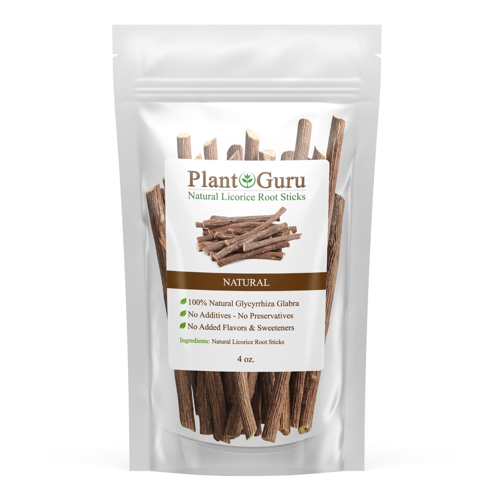 Licorice Root Chew Sticks (Mulethi) 4 oz. - Glycyrrhiza Glabra - Yashimadhu Dried Whole Natural Root from Turkey - Premium Herbal Botanical