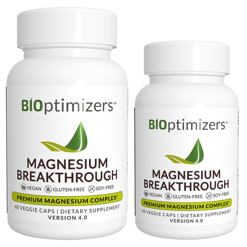 Magnesium Breakthrough Supplement 4.0 - Has 7 Forms of Magnesium: Glycinate, Malate, Citrate, and More - Natural Sleep and Brain Supplement - 90 Capsules