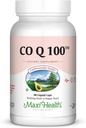Maxi Health CO Q10 100mg - Koenzim Q10 Supplement - Heart Health - 90 Liquid Capsules - Kosher, LCQ