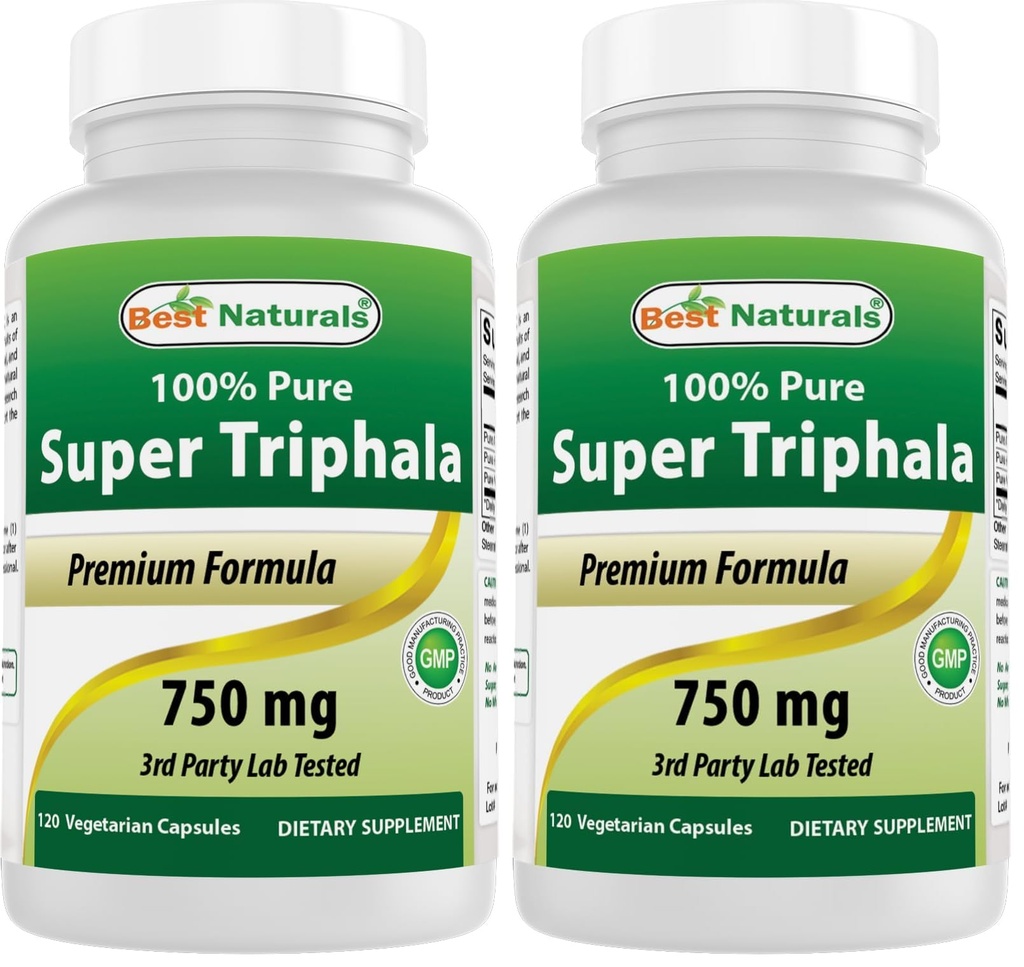 Best Naturals Triphala 750 mg 120 Vcaps (Pack of 2)