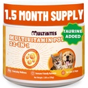 22-in-1 Vitamins Powder for Dogs & Cats - Chicken Flavor 3.88oz | All-in-One Multivitamin supplement for Dogs & Cats, Colostrum, Taurine - Itch Relief, Immune & Digestive Health Support