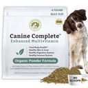 Organic Dog Vitamins, 4 Lb, 180 Scoops | Daily Dog Multivitamin with Prebiotics, Probiotics for Immune Support, Skin Coat, Digestion, & Joint Health - Canine Complete