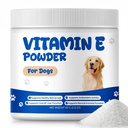 Vitamin E for Dogs Powder, Skin & Coat Support with Antioxidant Activity | Dog Vitamins & Daily Wellness Supplement with Fish Oil & Zinc Supports Immune Function & Overall Vitality, 60 g
