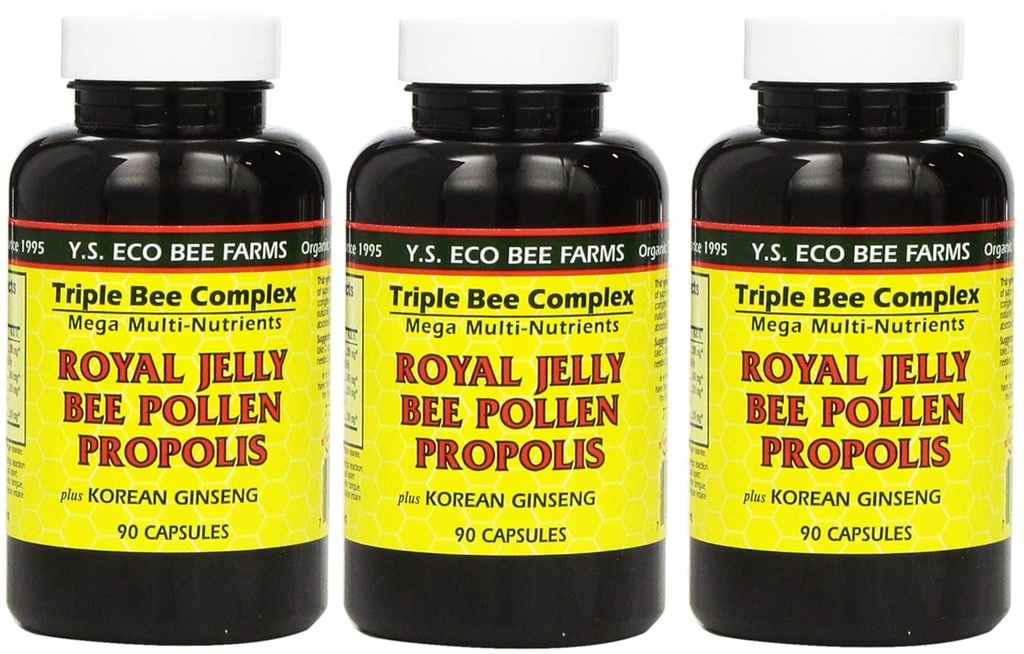 Royal Jelly, Bee Pollen, Propolis, Plus Korea Ginseng, 90 Kapsul