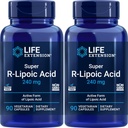 수명 연장 슈퍼 R-Lipoic 산 240mg, 90 Veg 캡슐 (팩 2)