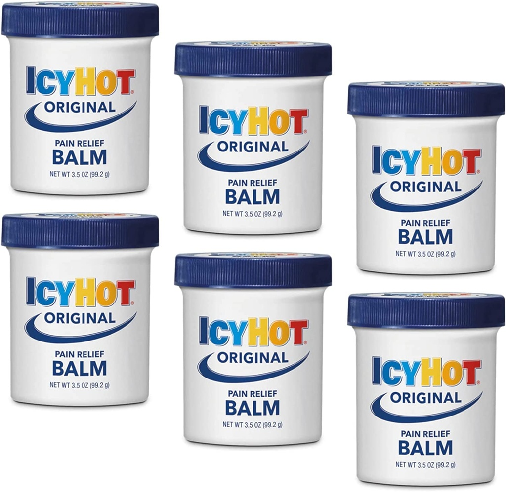 ICY Hot Pain Relieving Balm 3.5 Ounce Extra Strength (Pack of 6)