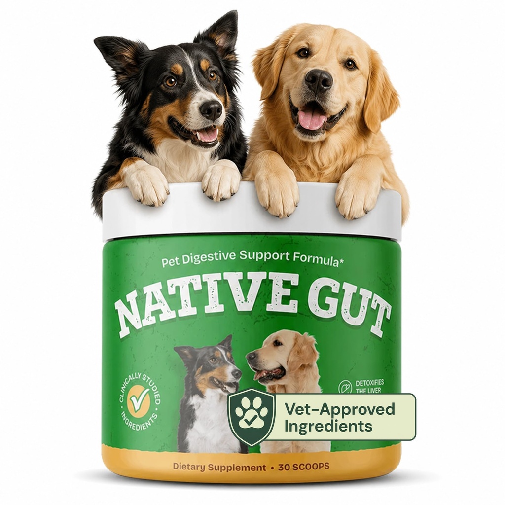 Natural Pet Probiotic - Gut Health - 30 Scoops - 6 Bottles Pets