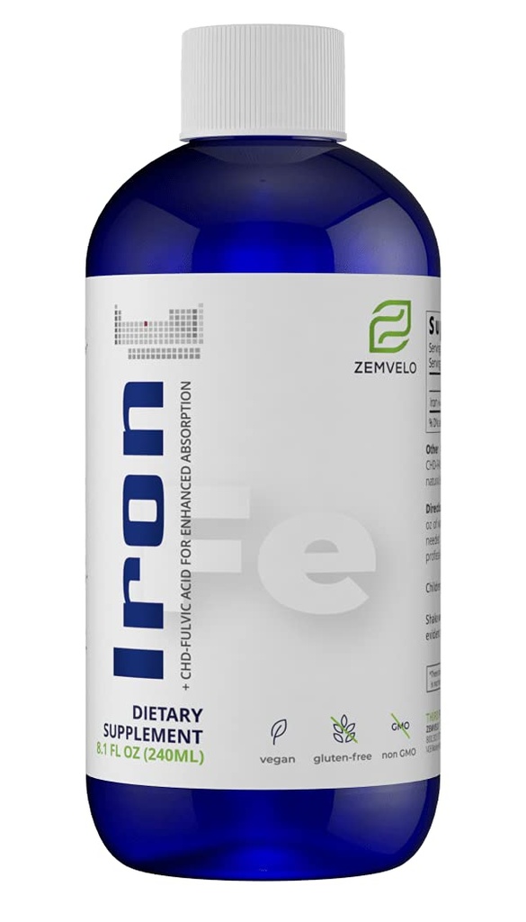 Liquid Ionic Iron Supplement for Energy, Hormone & Muscle Support | Supports Iron Deficiency