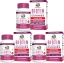 MARYRUTH'S Organics Biotin Gummies | Sugar Free | Vegan | Non-GMO | 2,500 mcg Biotin Supplement | Hair Skin and Nails Vitamins | Hair Growth Vitamins | Hair Growth Supplement | 60 Count (Pack of 3)