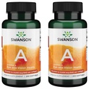 Swanson Vitamin A 10,000 IU (3,000 mcg RAE) Natural Nourishment for Bone, Skin Health, Vision Support & Immune System Function - High Absorption Vitamin A 250 Softgels (2 Pack)