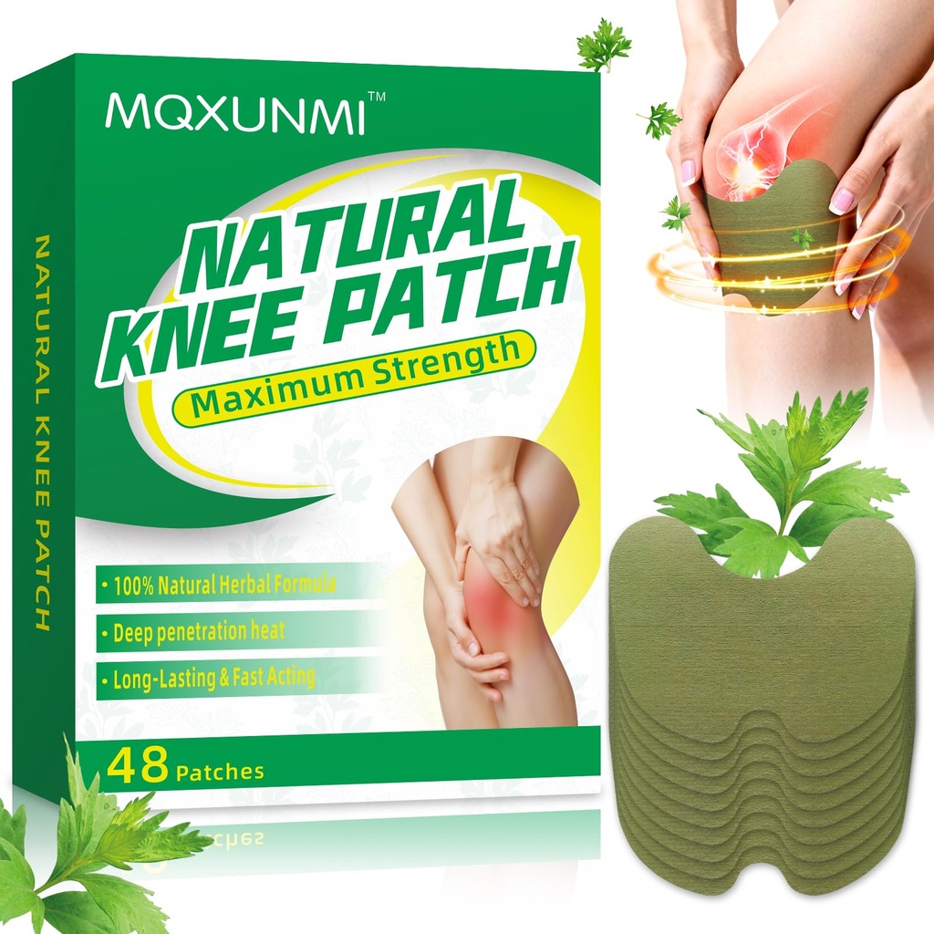 48Pcs Knee Patches, Herbal Knee Patch Maximum Strength, Warming Herbal Patches for Knee Patch Paste Long Lasting & Fast Acting Reduction of Joint Uncomfortable