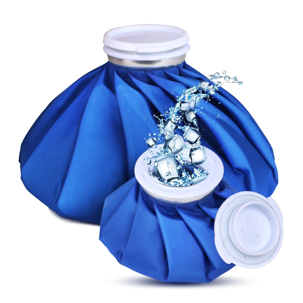 Ice Bags for Injuries, 3rd Gen Reusable Ice Packs, Hot & Cold Therapy Pain Relief, Ice Bag No-Leak & Waterproof, Traditional Ice Pack, Versatile & Durable, Blue (6 in + 11 in)