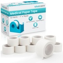 Vivecare Medical Paper Tape - Hypoallergenic Surgical Tape for Wound Care | Breathable, Gentle & Latex-Free First Aid Tape - Easy-to-Tear Adhesive Tape for Sensitive Skin, Bandages & Gauze (1''x10yd)