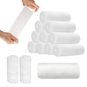 12 Rolls Stretch Gauze Bandages 3" x 2.1yd Gauze Rolled Bandage Tape Cotton Elastic Gauzes for Woulds Injuries and Surgery After Care