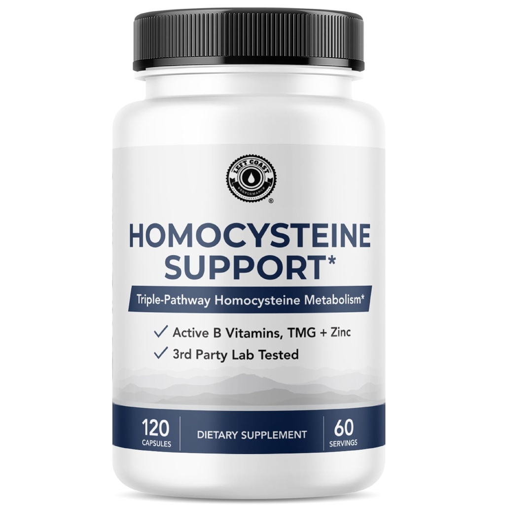 Homocysteine Support with Methylfolate, Methyl B12 & TMG, 120ct | Supports Healthy Methylation, Mood, & Brain Function - MTHFR Supplement with Trimethylglycine - 3rd Party Lab Tested