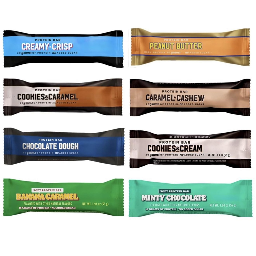 BarebeIs-Protein Bars-Assorted Variety Pack Sampler, Protein Snacks with 20g of High Protein (8 Pack)