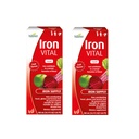 Hubner Iron Vital Liquid Iron Supply Plus Vitamin C, Dietary Supplement for Adults and Kids, Vegan and Gluten-Free, Fruit Flavor, 500 ml Bottle, 2 Pack