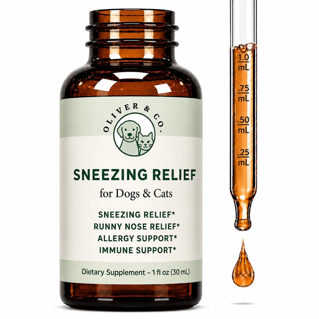 Dog & Cat Sneezing Treatment - Helps to Support Sinus Health, Eye Health, Immune Health, & Much More - Cat Sneezing Relief - Nose Relief for Dogs - Allergy Relief for Cats - 1 fl oz