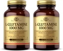 Solgar L-Glutamine 1000 mg, 60 Tablets (Pack of 2) - Natural Muscle Food - Promotes Gastrointestinal (GI) Health - Supports Brain Health - Non-GMO, Vegan, Gluten Free, Kosher - 60 Total Servings