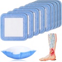 Super Absorbent Dressing Pad for Heavy Exuding Draining Wound Pressure Sore Foot Ulcers Venous Ulcer Leg Cut Skinned Fast Healing Wounds Care 4"x4" (Pack of 10)