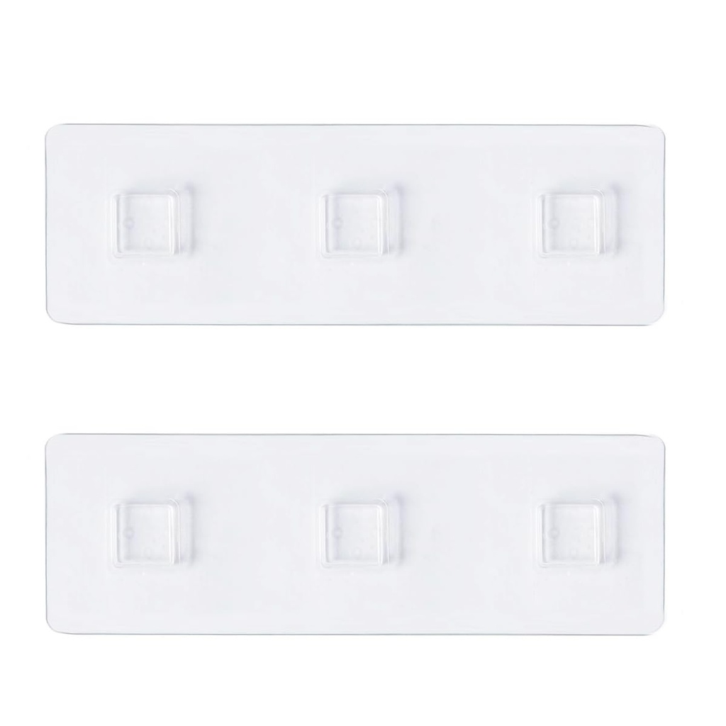3-in-1 Adhesive Pads for Clear Shower Caddies, 2PCS