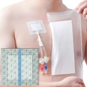 14 Pcs Waterproof Shower Cover 12"x12" with Non-Stick Center Pad for Large Port Surgery Incisions Protector Patch Transparent Film Clear Adhesive Wounds Dressing Bandage Shields