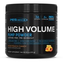 PEScience High Volume Stim-Free Pre-Workout Pump Powder, Caffeine-Free with L-Citrulline & L-Arginine Nitrate, Non-Stim Preworkout for Men and Women - 36 Scoops, Sour Peach Candy