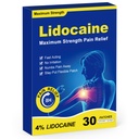 4% Lidocaine Patches, Maximum Strength OTC Relief, Fast Acting, 30 Count | Long-Lasting 8-Hour Targeted Pain Relief for Back, Neck, Shoulder, Joint & Muscle Pain
