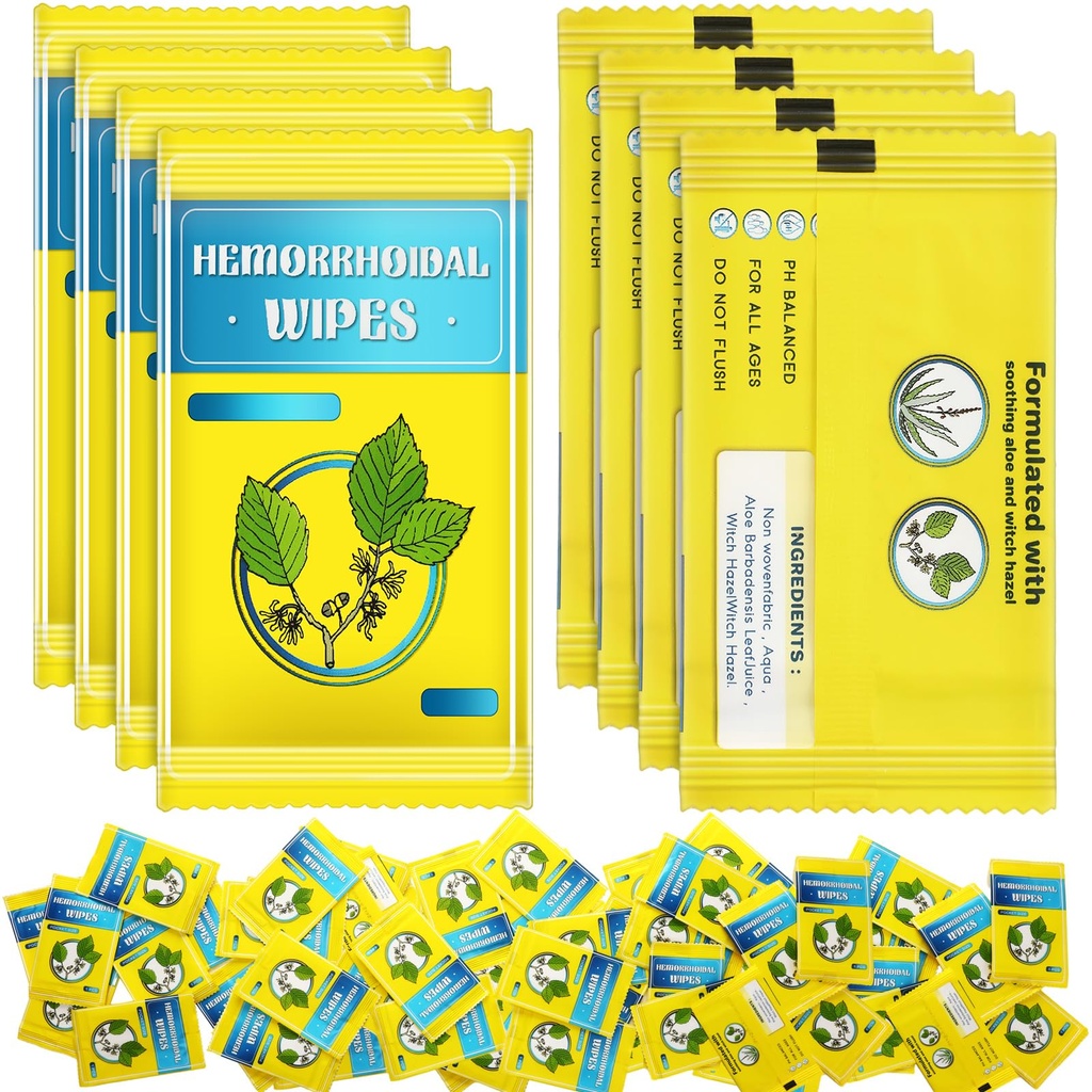 Timgle 300 Counts Hemorrhoid Wipes Individual Wrapped for Butt Hemorrhoid