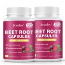 Beet Root Capsules 2 Bottles| 1300mg Pure Beetroot Powder Capsules – Supports Blood Pressure, Natural Energy & Endurance - 180 Capsules, 90 Days Supply