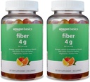 Basics (previously Solimo Fiber 4g Gummy - Digestive Health, Daxil olmaq, Orange, Limon və Strawberry, 90 Gummies (2 xidmət)