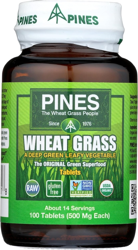 Pines Organic Wheat Gras 500 Мг Таблетки, 100 граф
