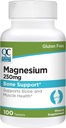 Quality Choice Magnesium Oxide 250 mg Tablets, Gluten Free Dietary Mineral supplement for Muscle Heart, Bone and Nerve Health Support, 100 count Bottles