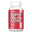 Health Plus Super Colon Cleanse 30 Day Supply of Gentle Gut Cleanse Detox, Psyllium Husk, Probiotics for Constipation Relief & Digestive Support, 120 Capsules