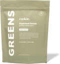 Rookie Wellness Greens + Superfoods - Greens Superfoods Powder Drink Made with Whole Food Sourced Ingredients Contains Vitamins, Probiotics, Antioxidants, and Baobab Fiber (30 Servings, Crisp Apple)