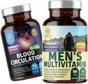 Number One Nutrition N1N Premium Men 's Daily Multivitaminų [Vitaminai A C E D, magnis, cinkas] ir kraujo cirkuliacijos priedas [8 Galingos žolės ir vitaminai], 2 Pack Bundle