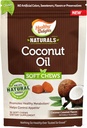 Delights saudables naturais, Coconut Oil Soft Chews, promove un metabolismo saudable, axuda a controlar o apetito, Delicious Coconut Caramel Flavor, 30 Conde