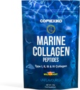 Persediaan Powder Marine CorreXIKO Tanpa Rasa - 10,000mg Double Hydrolyzed Collagen Peptides per Serving - Formulated for Maximum Absorpsi - Rambut, Skin & Nails - 5oz, 14 Hamba