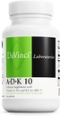 DAVINCI Labs ADK 10 - Axuda a apoiar ósos, corazón e saúde inmune - Suplemento dietético con vitaminas A, D3 e K2 (como MK-7) - Vegetariano, glute libre e Soy libre - 90 cápsulas