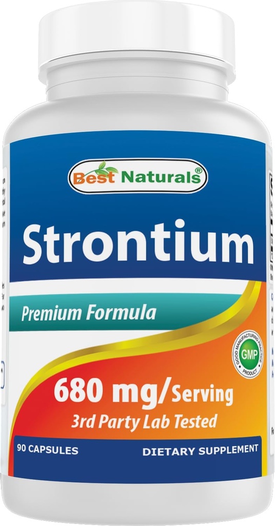 제일 자연적인 Strontium 뼈 건물 공식 680mg/serving 90의 캡슐