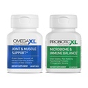 OmegaXL Joint Support 60 Soft Gels & ProbioticXL 30 Capsules | Natural Joint Support, Drug Free, 60 Soft Gels & Probiotic Shelf Stable, 30 Veggie Caps, Promote Healthy Gut Flora Growth