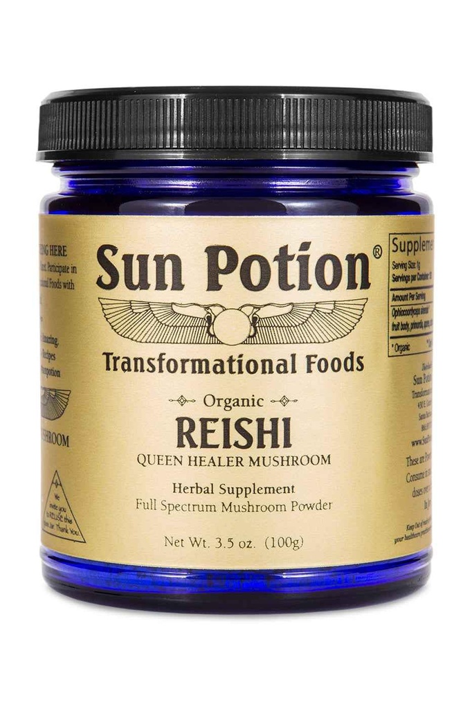Organic Reishi Mushroom Powder | Ganoderma Blend (Lucidum, Applanatum, Tsugae) | Full Spectrum Functional Mushroom | Adaptogenic Superfood | Non-GMO Powder for Tea, Coffee & Daily Wellness 100g