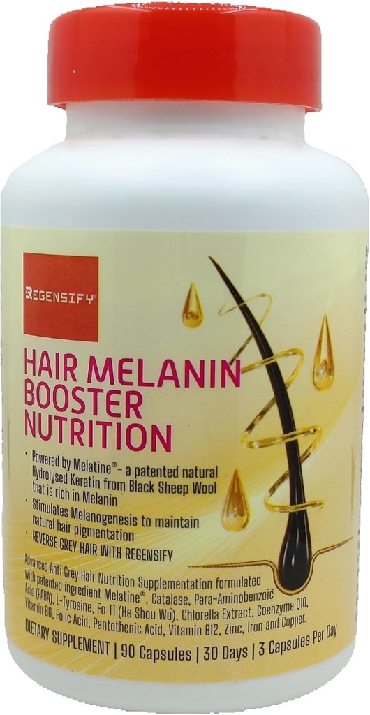 REGENSIFY Hair Melanin Booster Хранене [Anti Grey Hair Addition for Men & Women . . . . . . . . . . . . . . . . .