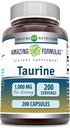 Una fórmula increïble, Taurine 1000 Mg per Servint 200 Capules Amin Acid suplementari Noth0-GMOntlf Guten Free Khalthen, fet als EUA