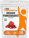 BulkSupplements.com organisk pomegranat pulver - Pomegranat Supplement for immunstøtte, Herbal Supplement - Glutenfri, 5g per servering, 1kg (2,2 lbs) (Pack of 1)