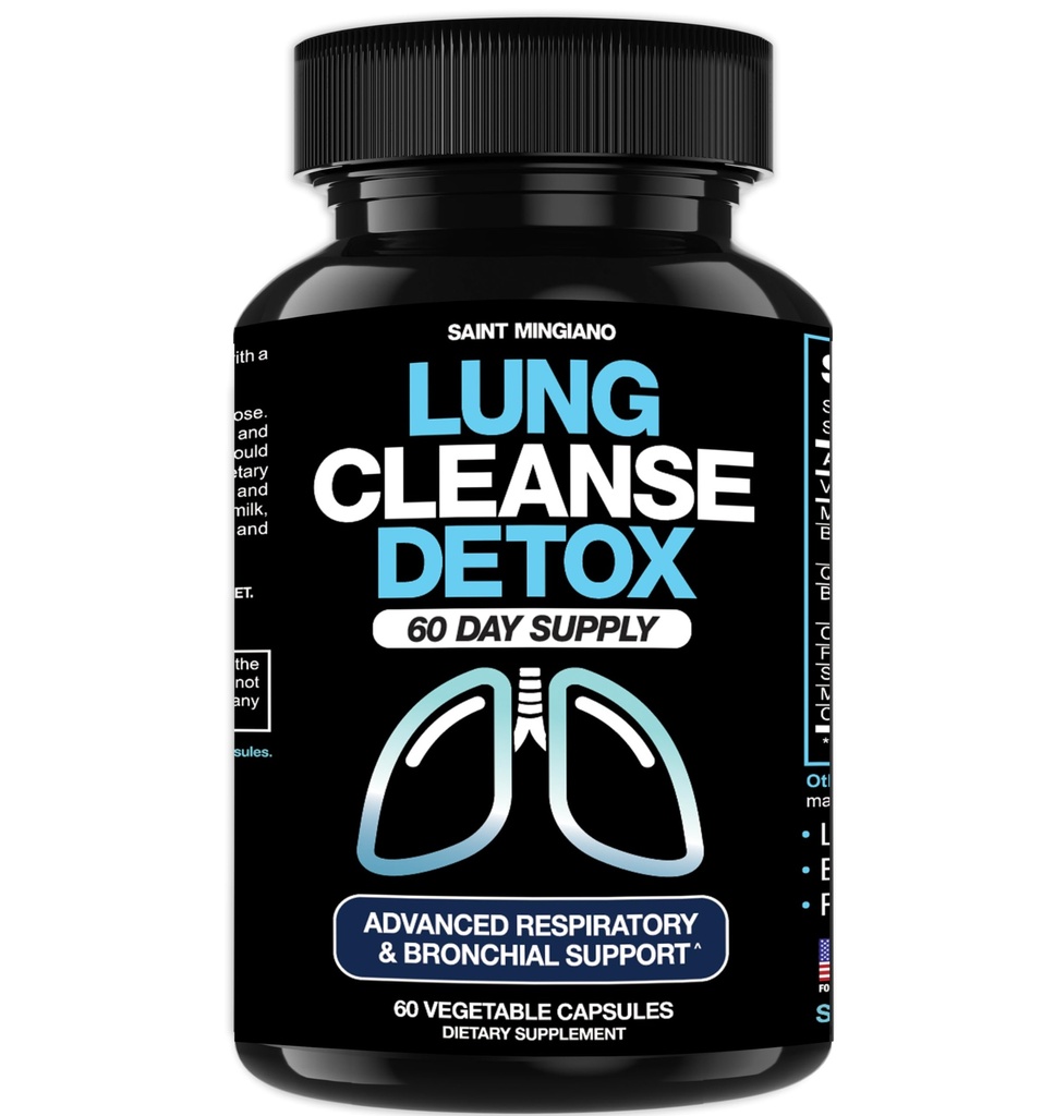 Lung Cleanse Detox, 60 Day Cleanse - Supports Lung Health Within Bronchial & Respiratory Systems - Quit & Stop Smoking Aids - Herbal Detox for Lungs