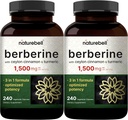 Berberine papildinājums 1500mg ar Ceylon cinnamon un kurkumas saknes, 480 Veggie kapsulas (2 iepakojums) 