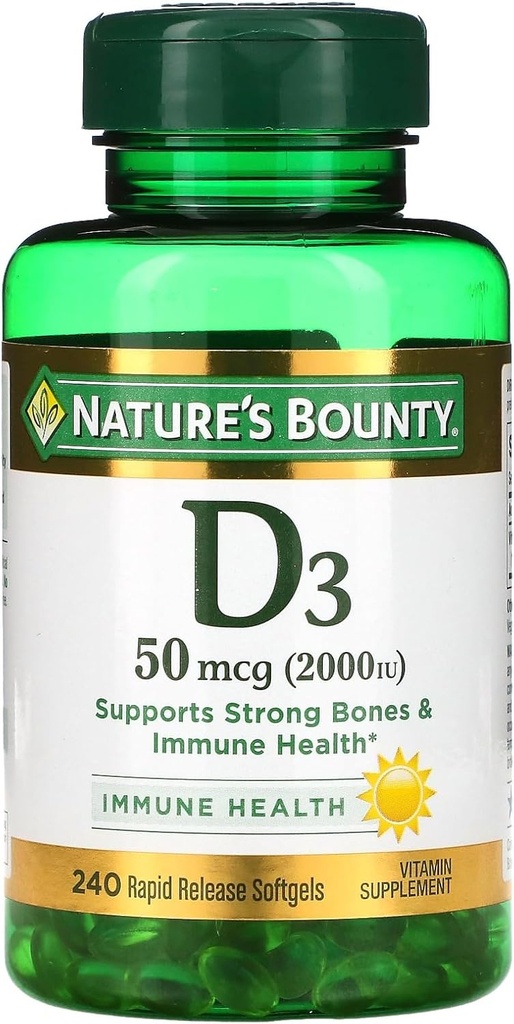 Dabas Bounty D3-2000 IU, 240 Softgels (2. iepakojums)