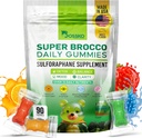 Bossko Sulforaphane Gummies with Omega-3 – Broccoli Sprout Extract, EPA/DHA " Antioxidantes – Cellular Health " Mood Support – 90 Gummies Vegan – Mixed Berry Flavors – Sugar-Free