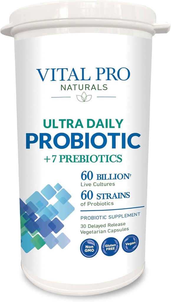 Vital Pro Naturals - Ultra Daily Probiotic Plus Prebiootikumid 30 kapslit